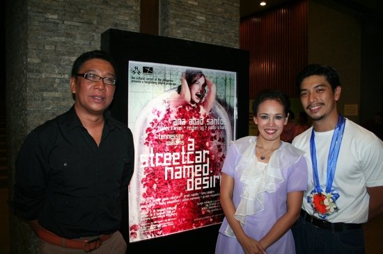 Director Floy Quinto, Ana Abad Santos and Reuben Uy Photo